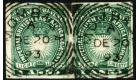 SG5a. 1890 1a Blue-green 'Imperforate Pair' Superb fine used...
