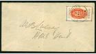 SG54. 1d Vermilion and grey-blue. Superb fine used on cover...