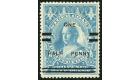 SG65. 1894 1/2d on 2 1/2d Blue. Superb fresh mint...