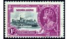 SG184a. 1935 1/- Slate and purple. 'Extra Flagstaff'. Very fine 