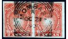 SG6a. 1890 2a Vermilion 'Imperforate Pair'. Superb fine used...