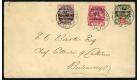 SG3,7,8. 1900. All superb fine used on neat clean cover to Bulaw