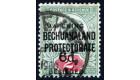 SG13. 1900 6d on 2d Green and carmine. Superb well centred used.