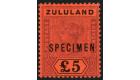 SG29s. 1894 £5 Purple and black/red 'SPECIMEN'. Superb fresh mi