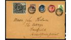 SG434-438. 1929 Set of 5. Very fine used on cover...