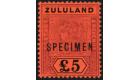 SG29s. 1894 £5 Purple and black/red 'SPECIMEN'. Superb fresh U/