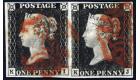 1840. 1d Black, Plate 7. Lettered K-I/K-J. "Experimental Thin Pa
