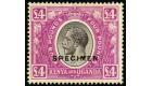 SG98s. 1925 £4 Black and magenta 'SPECIMEN'. Very fine fresh mi