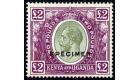 SG96s. 1925 £2 Green and purple 'SPECIMEN'. Very fine mint...