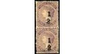 SG12a 1/2 on 1s Lilac 'Without Bar' Superb fresh mint in pair wi