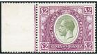 SG96. 1925 £2 Green and purple. Brilliant fresh sheet marginal 