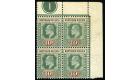 SG18. 1902 10/- Green and brown. Brilliant fresh U/M top corner