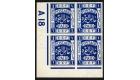 SG1. 1918 1p Indigo. Brilliant fresh corner control 'A 18'...