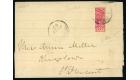 SG107a. 1883 1d Carmine 'BISECT'. Superb fine used on wrapper...