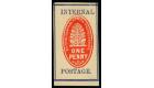 SG54a. 1898 1d Vermilion and grey-blue. 'Without the initials'..