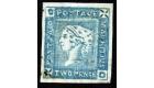 SG38. 1859 2d Blue Intermediate Impression. Choice superb fine u