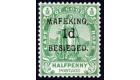 SG2. 1900 1d on 1/2d Green. Brilliant fresh mint...