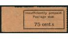 SG D17a. 1929 75c Black/orange. 'cent.s' for 'cents'. Brilliant 