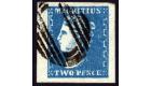 SG43a. 1859 2d Blue. Superb used with beautiful colour and large