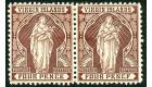SG46a. 1899 4d Brown. Error 'FOUR PENCF'. Superb fresh mint in