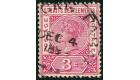 SG96a. 1895 3c Carmine-rose. Malformed 'S'. Very fine used...