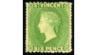 SG23. 1877 6d Pale green. Superb fresh well centred mint...