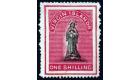 SG21a. 1868 1/- Black and rose-carmine (white paper). Long-taile