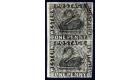 SG1. 1854 1d Black. Superb used vertical pair with excellent mar