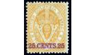 SG31. 1869 25c Yellow. Choice superb fresh mint...