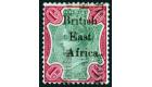 SG60d. 1896 1r Green and aniline carmine. 'Overprint Double, One