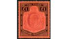 SG81. 1908 £1 Purple and black/red. Superb fresh perfectly cent