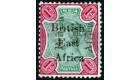 SG60d. 1896 1r Green and aniline carmine. 'Overprint Double, One