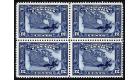 SG270. 1927 12c Blue. Brilliant fresh U/M mint block of 4...