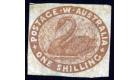 SG4b. 1855 1/- Grey-brown. Very fine unused...