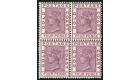 SG16. 1885 4d Deep mauve. Brilliant fresh mint block of four...