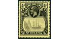 SG92c. 1923 4d Grey and black/yellow. 'Cleft Rock'. Very fine fr