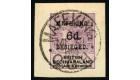 SG10. 1900 6d on 3d Lilac and black. Brilliant fine used on piec