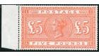 SG137. 1884 £5 Orange. Magnificent U/M mint...