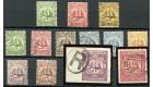 SG101-109. 1900 Set of 9 plus SG110-112. Very fine used...