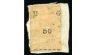 SG24. 1895 50(c.) Black. Very fine unused with roulettes at the