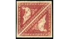 1855. 1d Dull Rose Plate Proof on Ungummed...