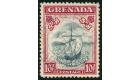 SG163c. 1943 10/- Slate-blue and bright carmine (narrow). Very f