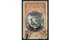 SG137. 1933 10/- Black and chestnut. Brilliant fine used with 'F
