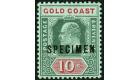 SG69s. 1907 10/- Green and red/green. Superb fresh mint...