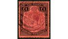 SG98. 1913 £1 Purple and black/red. Superb fine well centred us