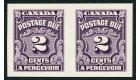 SG D19 Var. 2c Violet. 'Imperforate Pair'. Brilliant U/M mint...