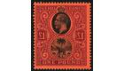 SG128. 1912 £1 Black and purple/red. Brilliant fresh mint...