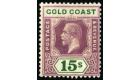 SG100a. 1924 15/- Dull purple and green (Die II).  Brilliant fre