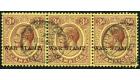 SG69ab. 1916 3d Purple/yellow. No stop after 'STAMP'. Superb use