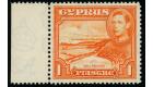 SG154a. 1944 1pi Orange. Brilliant fresh U/M sheet marginal mint